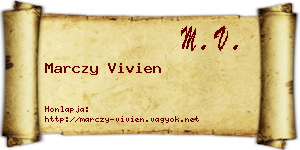 Marczy Vivien névjegykártya
